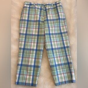 Talbots plaid stretch Capri pants